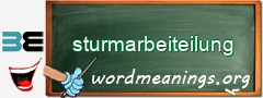 WordMeaning blackboard for sturmarbeiteilung